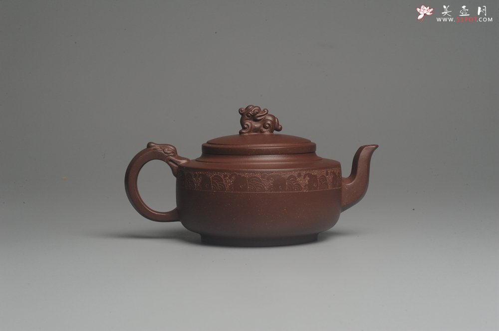 紫砂壶图片：美壶特惠 精工祥瑞壶 出水如柱 - 美壶网