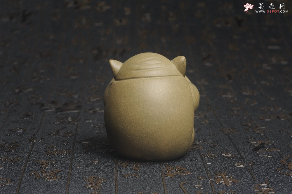 紫砂壶图片：美宠特惠 精工三不猪茶宠摆件 非礼勿视 非礼勿听 非礼勿言 高6cm - 美壶网