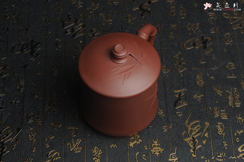 紫砂壶图片：美杯特惠 年底特惠 年货 做工精致竹节竹叶盖杯 - 美壶网
