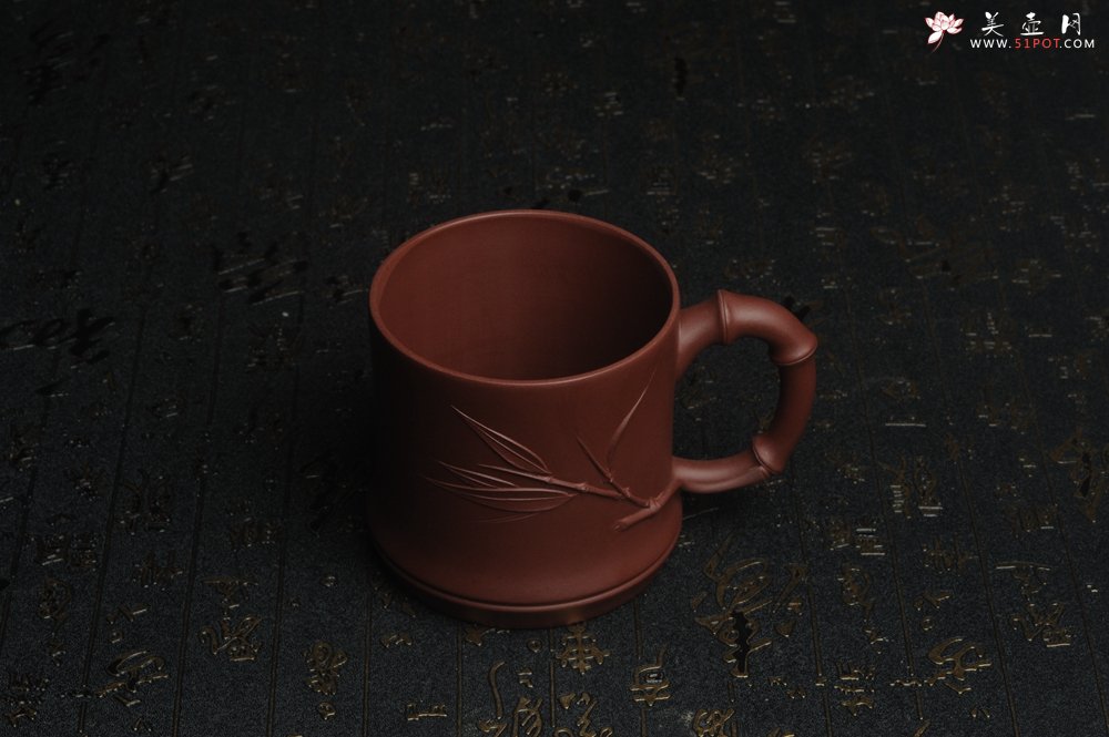 紫砂壶图片：美杯特惠 年底特惠 年货 做工精致竹节竹叶盖杯 - 美壶网