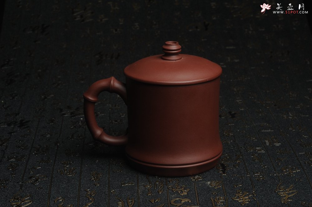 紫砂壶图片：美杯特惠 年底特惠 年货 做工精致竹节竹叶盖杯 - 美壶网