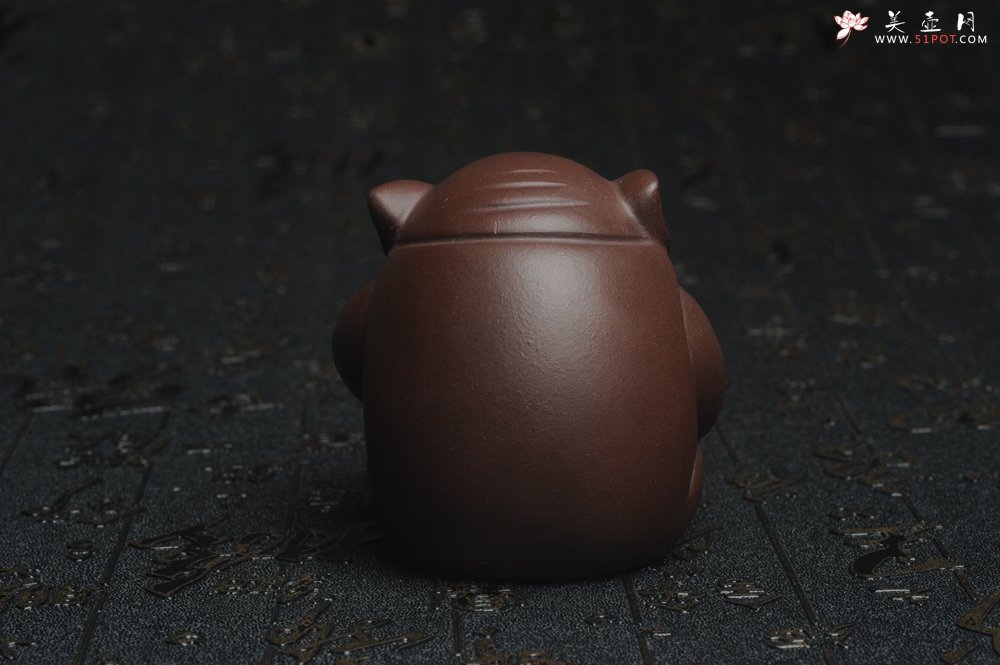 紫砂壶图片：美宠特惠 精工三不猪茶宠摆件 非礼勿视 非礼勿听 非礼勿言 高6cm - 美壶网
