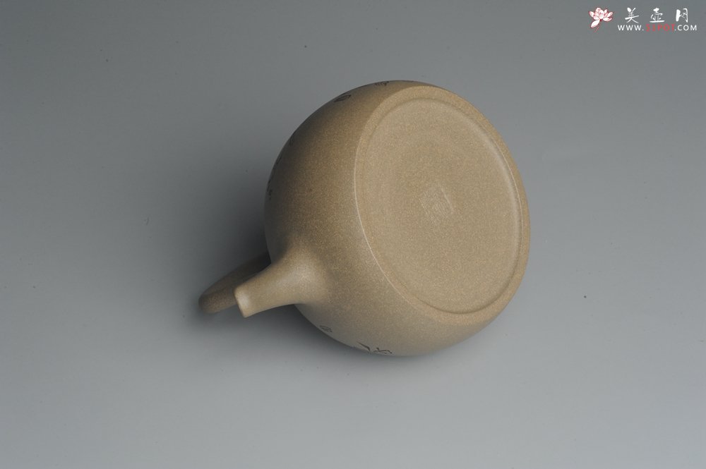 紫砂壶图片：美壶特惠 老青段 助工精工怀古提梁 装饰花鸟 - 美壶网