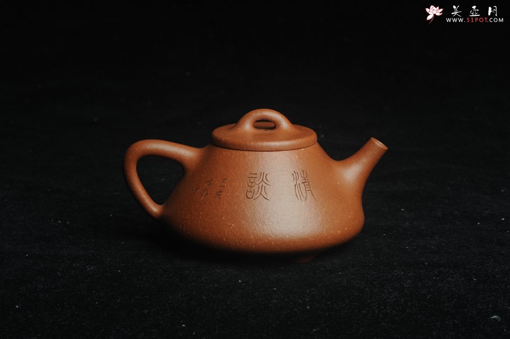 紫砂壶图片：美壶特惠 超精致特好降坡泥小品子冶石瓢 装饰枯枝鸟 特文气 - 美壶网