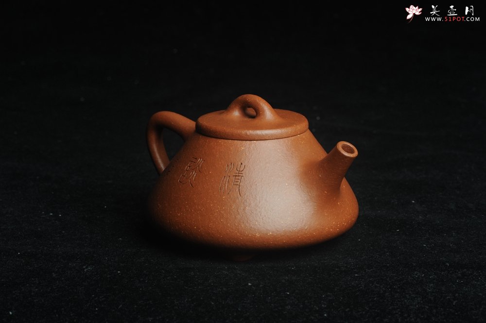 紫砂壶图片：美壶特惠 超精致特好降坡泥小品子冶石瓢 装饰枯枝鸟 特文气 - 美壶网