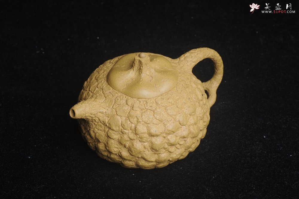 紫砂壶图片：美壶特惠 全手工黄段供春壶 肌理有老树瘿的感觉 灰常赞 - 美壶网