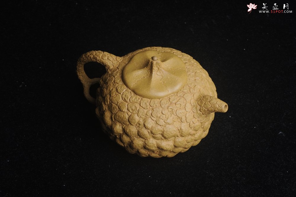 紫砂壶图片：美壶特惠 全手工黄段供春壶 肌理丰富有老树瘿的感觉 灰常赞 - 美壶网