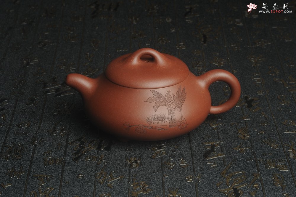 紫砂壶图片：美壶特惠 精致汉棠石瓢壶 装饰清供图 茶人醉爱 - 美壶网