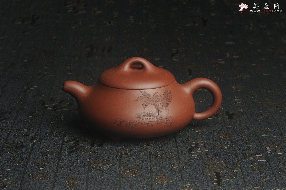 紫砂壶图片：美壶特惠 精致汉棠石瓢壶 装饰清供图 茶人醉爱 - 美壶网