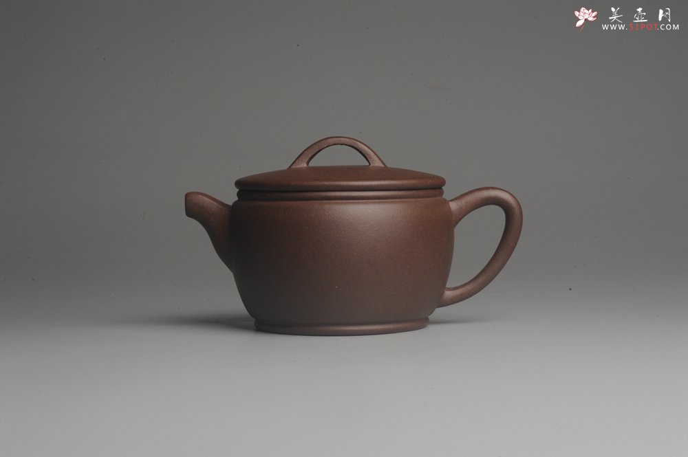 紫砂壶图片：美壶特惠 精致黑星老紫泥汉瓦 茶人醉爱 - 美壶网