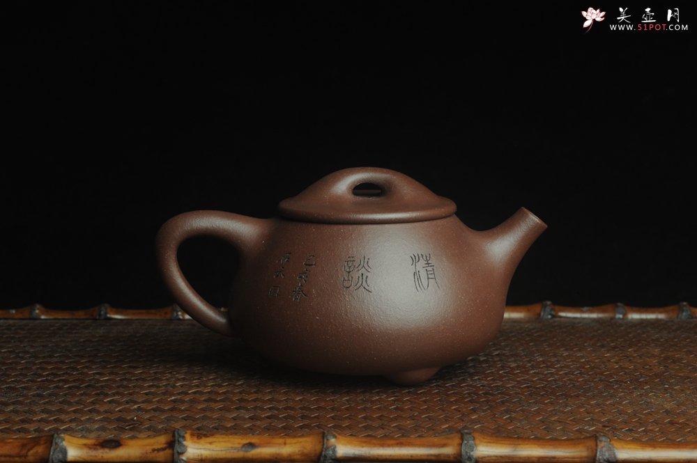 紫砂壶图片：美壶特惠 工料俱佳满瓢（霸王石瓢）装饰枯枝鸟 茶人醉爱 - 美壶网