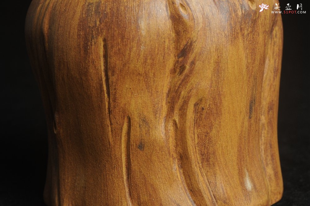 紫砂壶图片：特惠文气树桩茶叶罐 - 美壶网