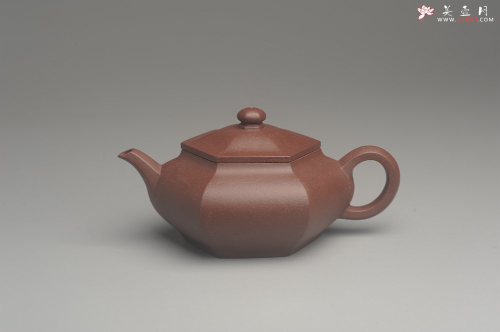 紫砂壶图片：美壶年底特惠 朱老师全手工摹古时大彬弟子许龙文六方壶 - 美壶网