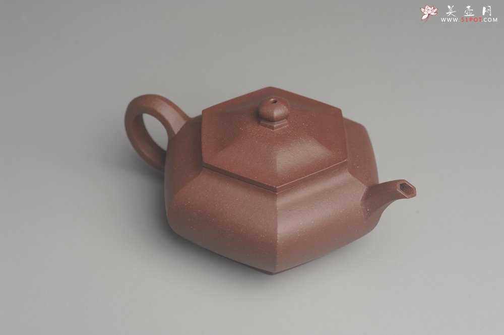 紫砂壶图片：美壶年底特惠 朱老师全手工摹古时大彬弟子许龙文六方壶 - 美壶网