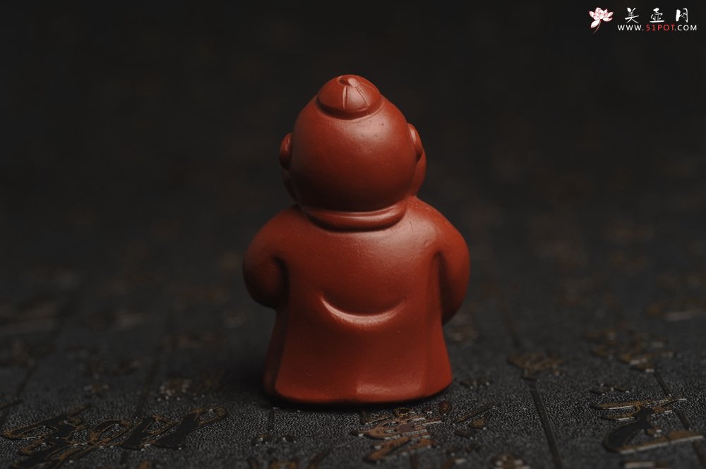 紫砂壶图片：美宠特惠 精致大红袍朱泥大财主紫砂茶宠 发发发 高6.8cm - 美壶网