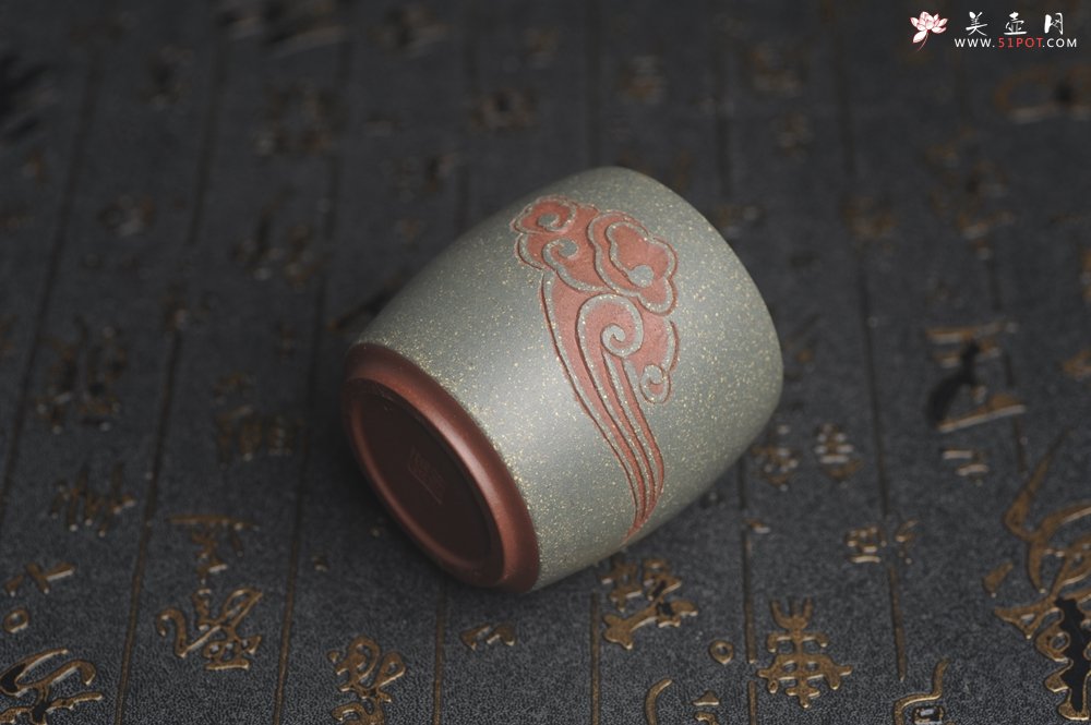 紫砂壶图片：美杯国庆特惠 精品好泥好工雅致厚实祥云主人杯 - 美壶网