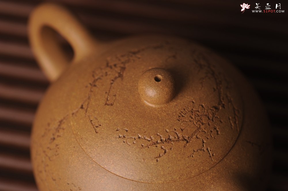 紫砂壶图片：油润老黄段泥(此泥料属于家藏老料！油润无比，识者自知！)全手工喜上眉梢小品西施 特文气 - 美壶网