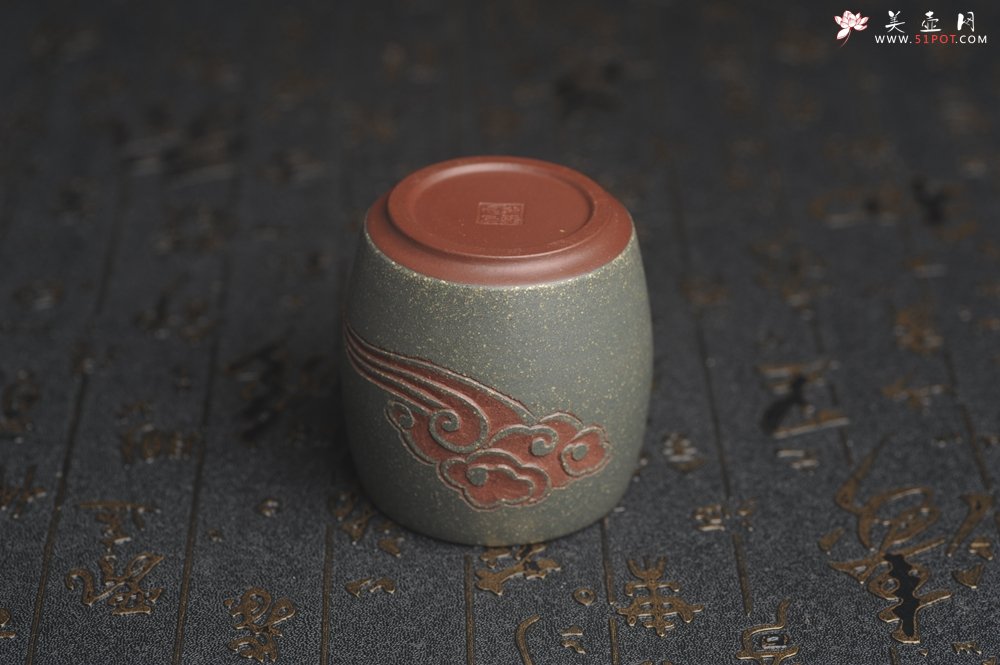 紫砂壶图片：美杯国庆特惠 精品好泥好工雅致厚实祥云主人杯 - 美壶网