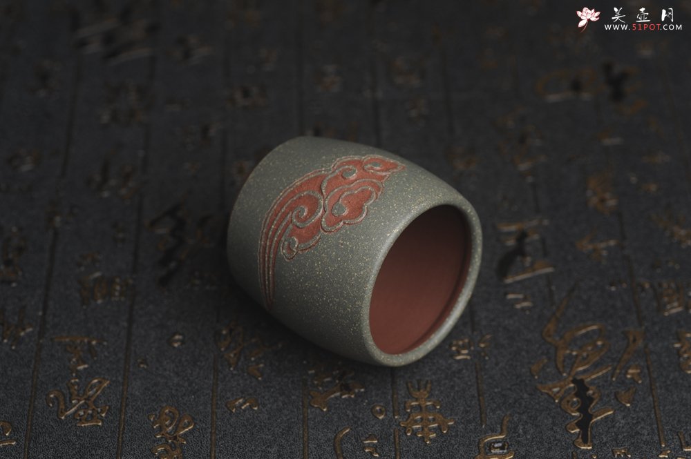 紫砂壶图片：美杯国庆特惠 精品好泥好工雅致厚实祥云主人杯 - 美壶网