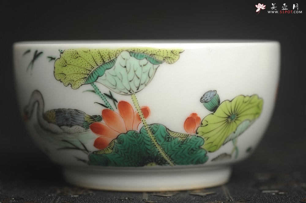 紫砂壶图片：玄辰器 精品古彩 春江水暖鸭先知 主人杯压手杯 景德镇茶杯 茶人醉爱 - 美壶网