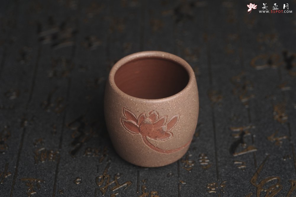 紫砂壶图片：美杯国庆特惠 精品好泥好工雅致厚实清莲主人杯 - 美壶网