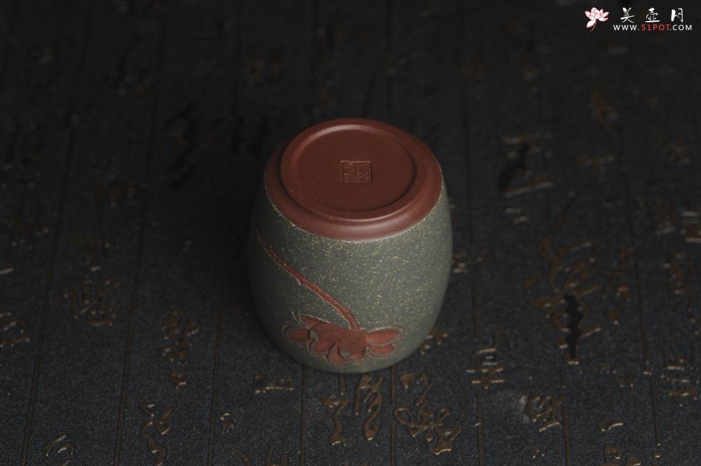 紫砂壶图片：美杯国庆特惠 精品好泥好工雅致厚实清莲主人杯二式 - 美壶网