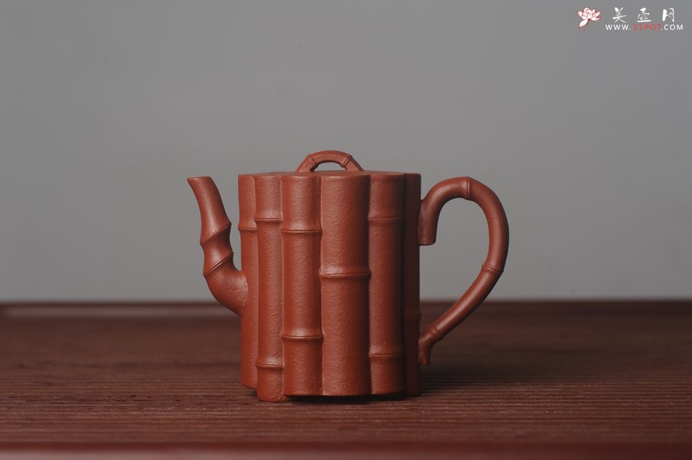 紫砂壶图片：美壶特惠 精致优质朱泥十三竹壶 茶人醉爱 - 美壶网