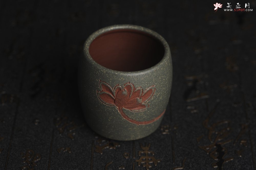 紫砂壶图片：美杯国庆特惠 精品好泥好工雅致厚实清莲主人杯二式 - 美壶网