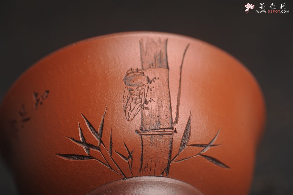 紫砂壶图片：美杯特惠 精品好泥好工雅致知足常乐主人杯 压手杯 - 美壶网