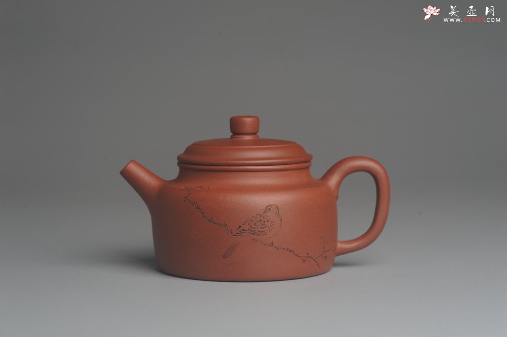 紫砂壶图片：美壶特惠 优质清水泥精致枯枝鸟德中壶 矿物质丰富 茶人醉爱 - 美壶网