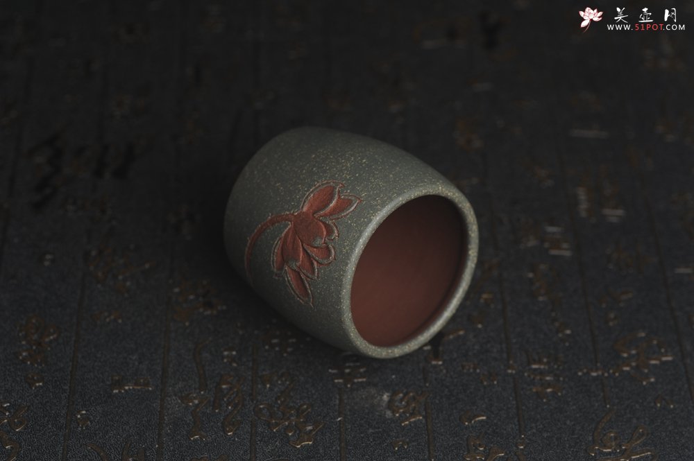 紫砂壶图片：美杯国庆特惠 精品好泥好工雅致厚实清莲主人杯二式 - 美壶网