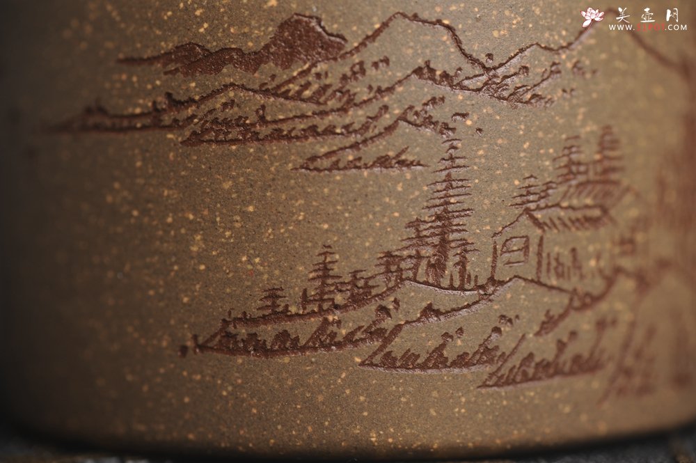 紫砂壶图片：美杯特惠 精品好泥好工雅致山居图主人杯 - 美壶网