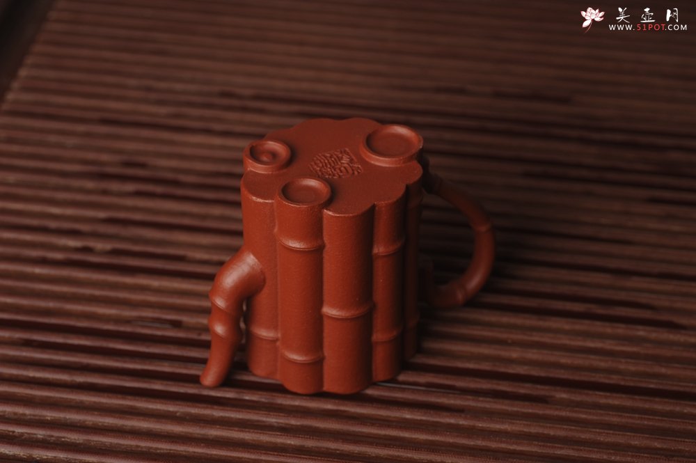 紫砂壶图片：美壶特惠 精致优质朱泥十三竹壶 茶人醉爱 - 美壶网