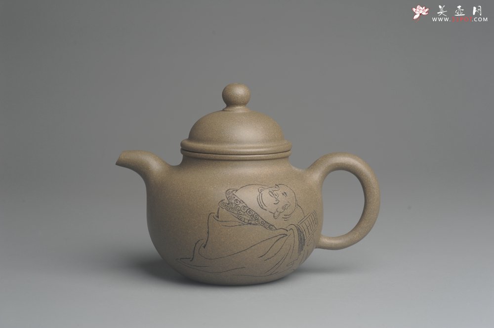 紫砂壶图片：美壶特惠 优质青段精致寿珍掇球壶 茶人醉爱 - 美壶网