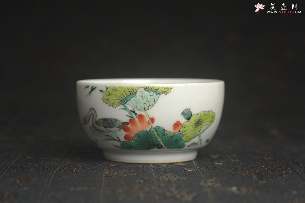 紫砂壶图片：玄辰器 精品古彩 春江水暖鸭先知 主人杯压手杯 景德镇茶杯 茶人醉爱 - 美壶网