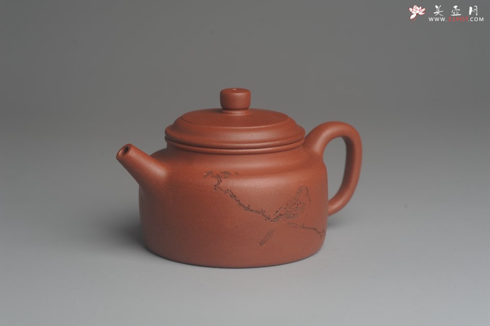 紫砂壶图片：美壶特惠 优质清水泥精致枯枝鸟德中壶 矿物质丰富 茶人醉爱 - 美壶网