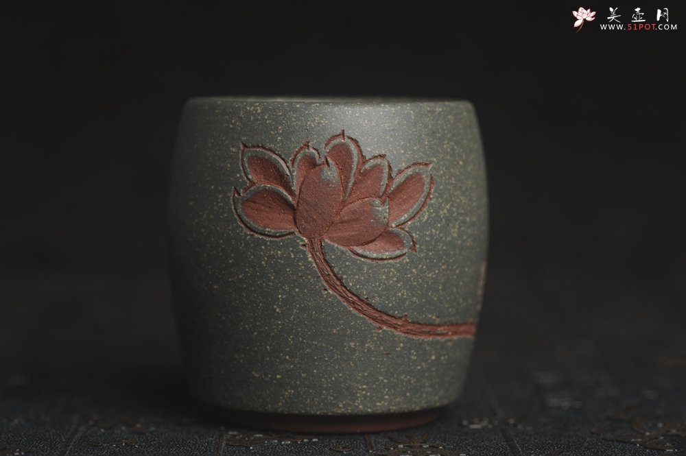 紫砂壶图片：美杯国庆特惠 精品好泥好工雅致厚实清莲主人杯二式 - 美壶网