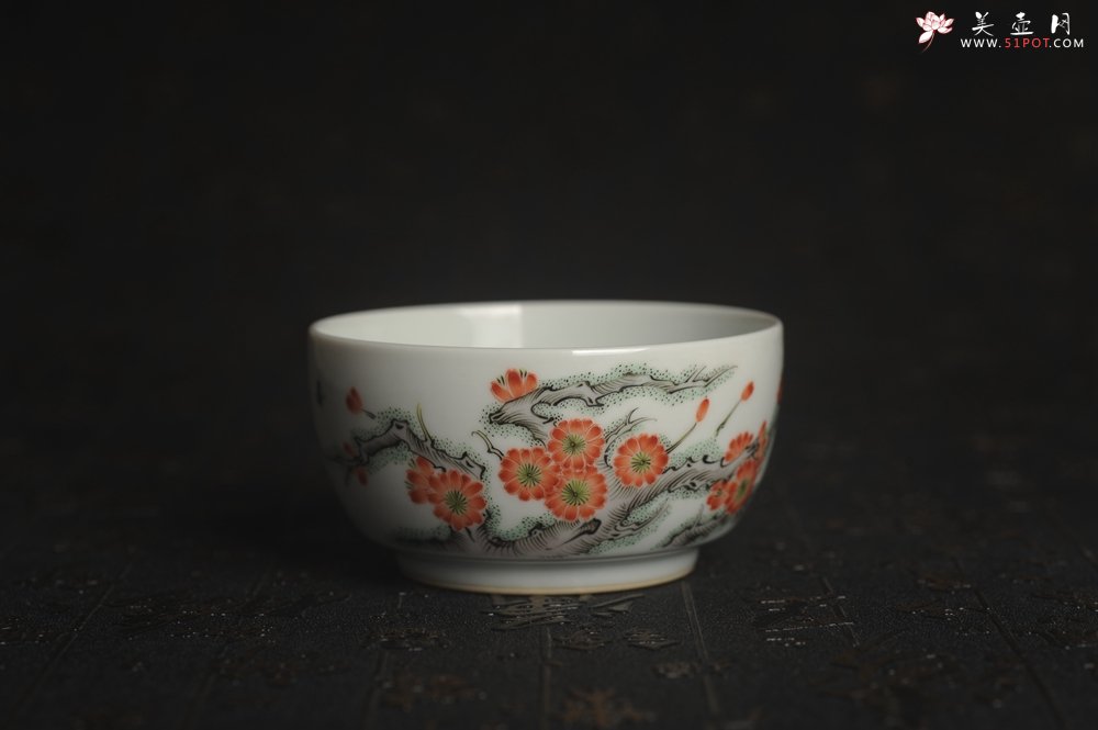 紫砂壶图片：玄辰器 精品古彩 清风自远 主人杯压手杯 景德镇茶杯 茶人醉爱 - 美壶网