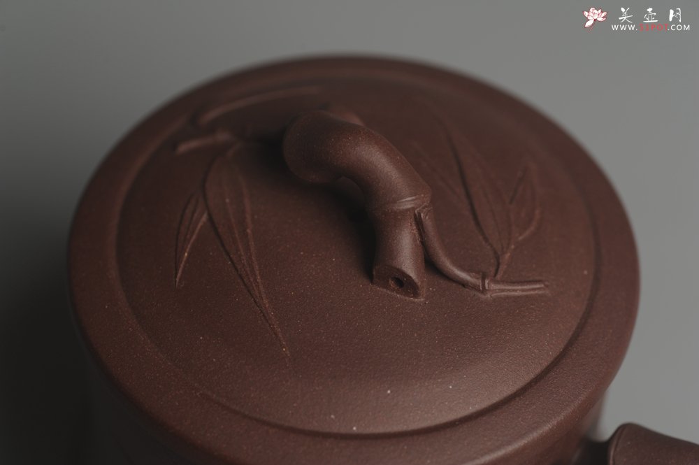 紫砂壶图片：美杯年底特惠 精工好料优质紫泥竹节杯盖杯 送礼自用佳品 - 美壶网