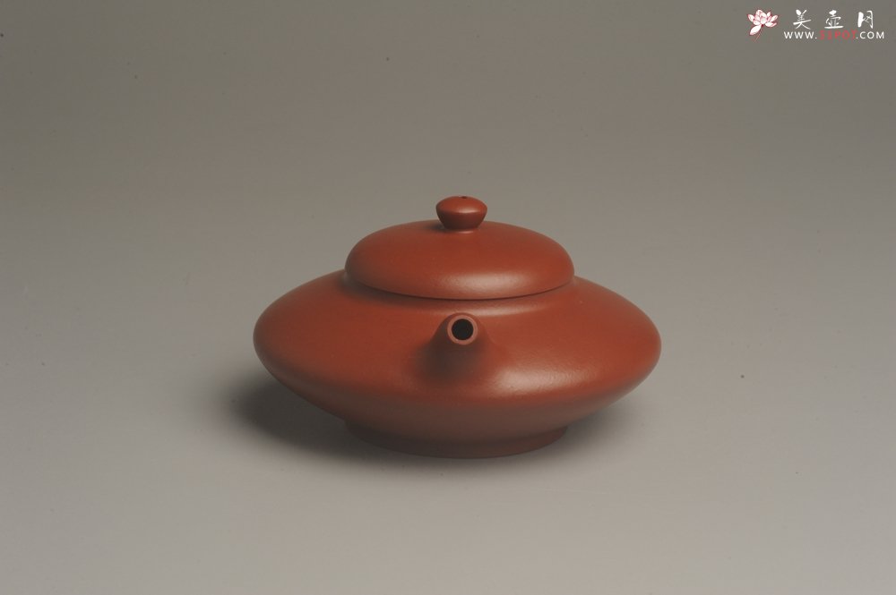 紫砂壶图片：小煤窑朱泥精致全手工小合欢壶 茶人醉爱 - 美壶网