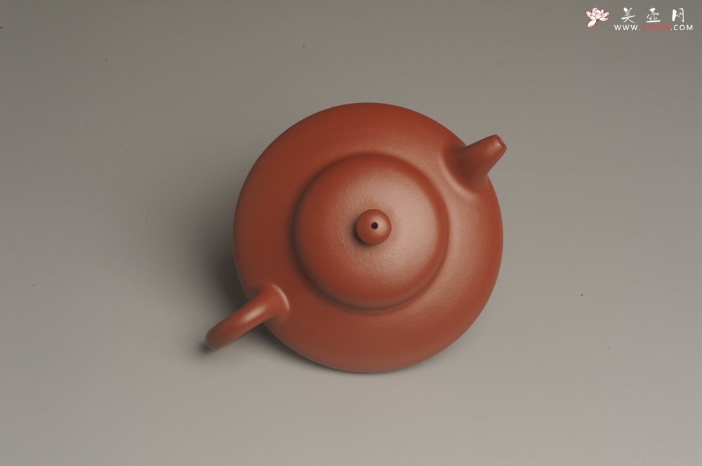 紫砂壶图片：小煤窑朱泥精致全手工小合欢壶 茶人醉爱 - 美壶网