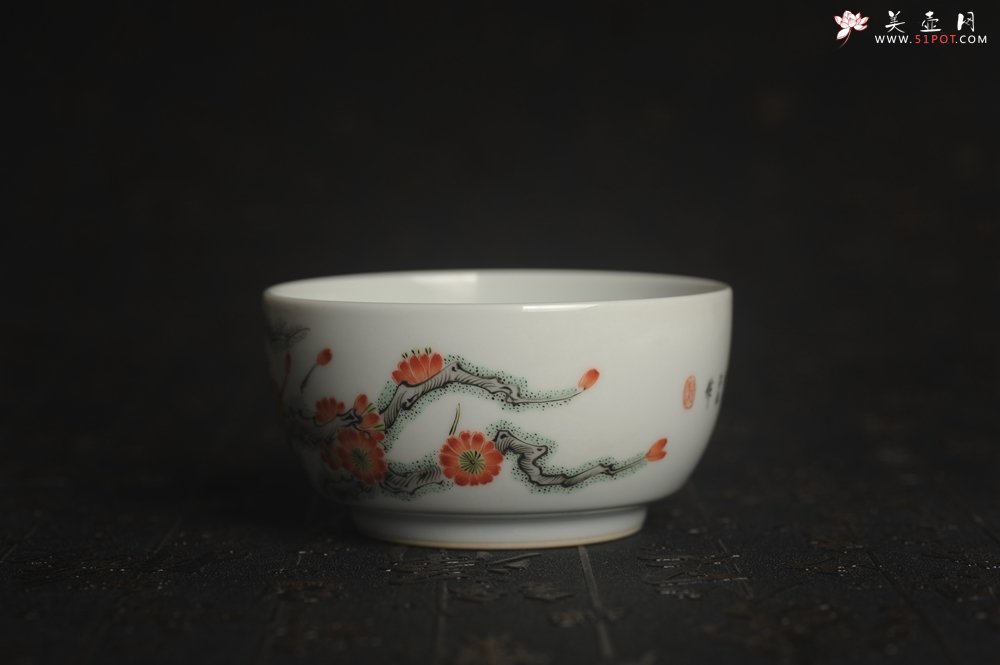 紫砂壶图片：玄辰器 精品古彩 清风自远 主人杯压手杯 景德镇茶杯 茶人醉爱 - 美壶网