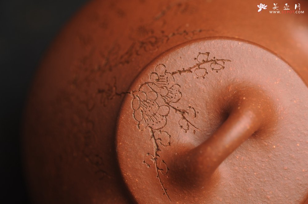 紫砂壶图片：美壶特惠 超精致特好降坡泥小品子冶石瓢 通转梅花 特文气 - 美壶网