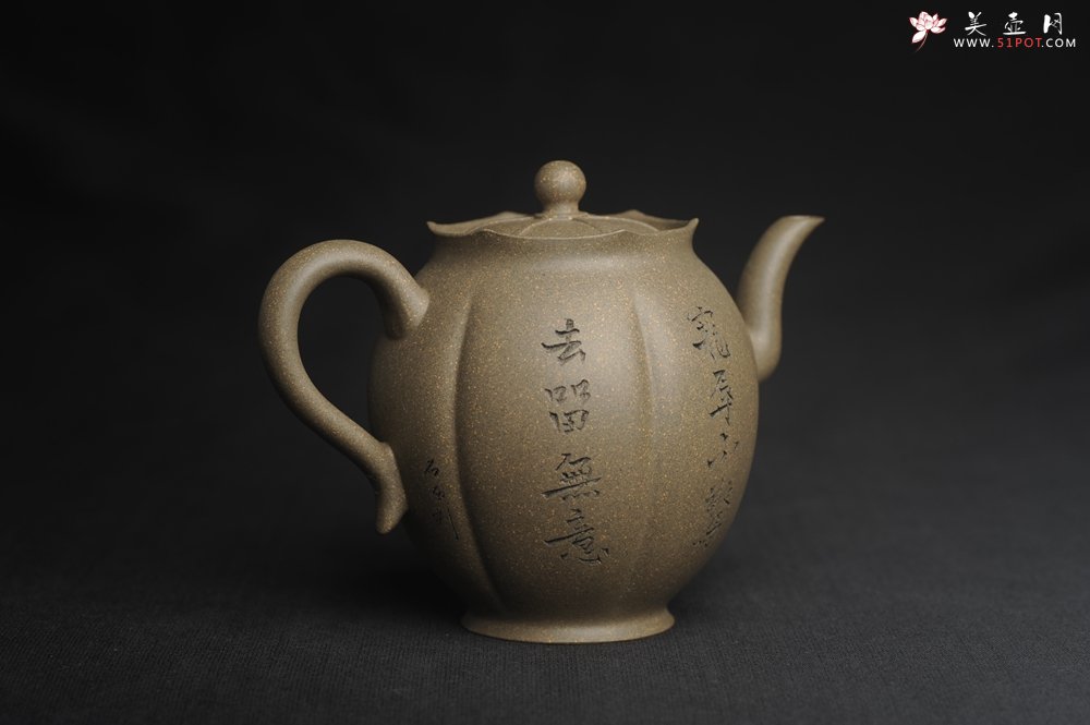 紫砂壶图片：美壶特惠 精致青段泥水仙壶 得之不喜 失之不忧 宠辱不惊 去留无意 - 美壶网