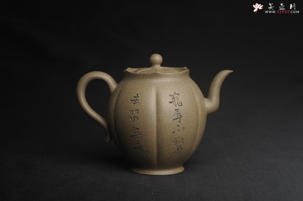 紫砂壶图片：美壶特惠 精致青段泥水仙壶 得之不喜 失之不忧 宠辱不惊 去留无意 - 美壶网