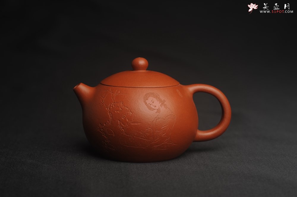 紫砂壶图片：全手工特好朱泥西施 装饰美女 灰常漂亮 送妈妈送女友超赞喔 - 美壶网