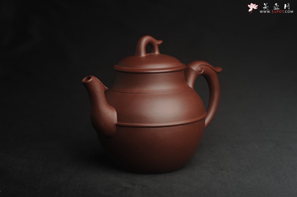 紫砂壶图片：美壶特惠 精致紫泥凤鸣壶 茶人醉爱 - 美壶网