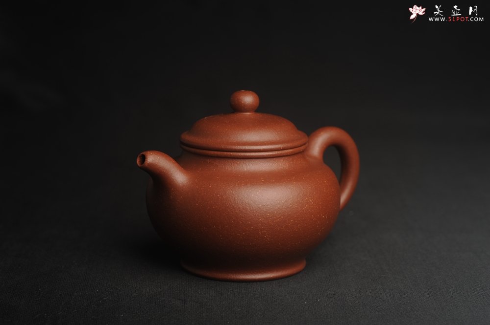 紫砂壶图片：美壶特惠 精致红降坡泥大亨掇只壶 茶人醉爱 - 美壶网