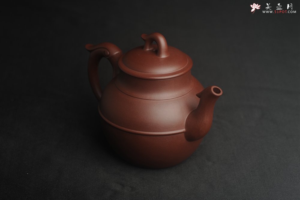 紫砂壶图片：美壶特惠 精致紫泥凤鸣壶 茶人醉爱 - 美壶网
