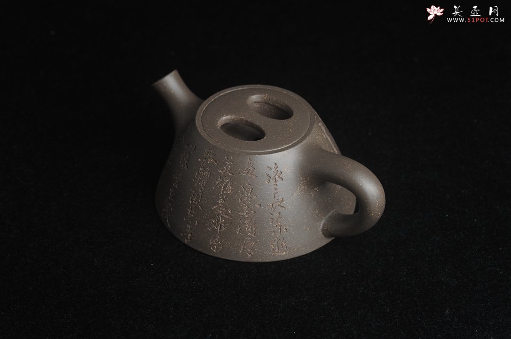 紫砂壶图片：美壶特惠 精致青段牛盖霸王石瓢 古今多少事都付笑谈中 - 美壶网